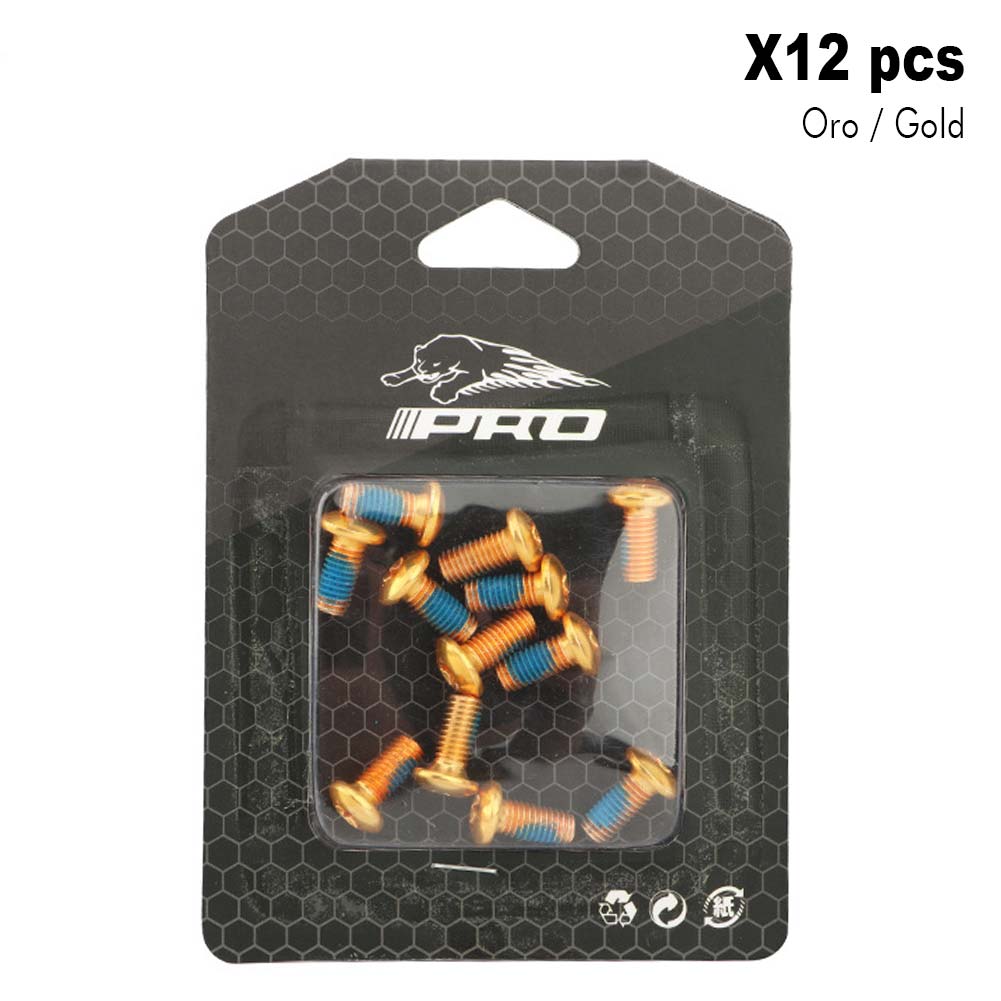 Accesorio para patinetes eléctricos - Tornillos de disco amarillo (Pack 12 unidades)