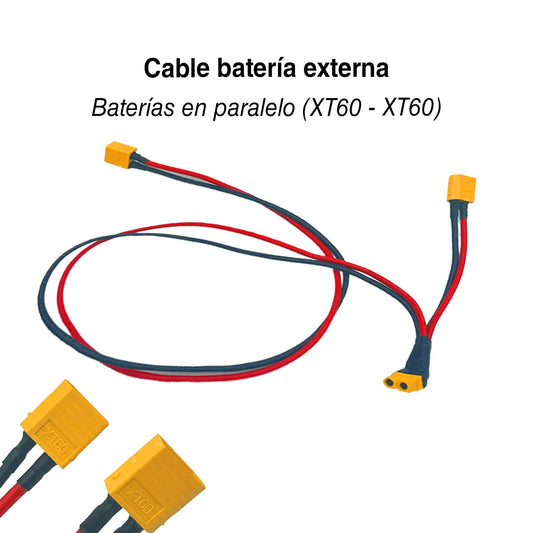 Accesorio para patinetes eléctricos - Cable para baterías externas en paralelo (conector XT60-XT60)