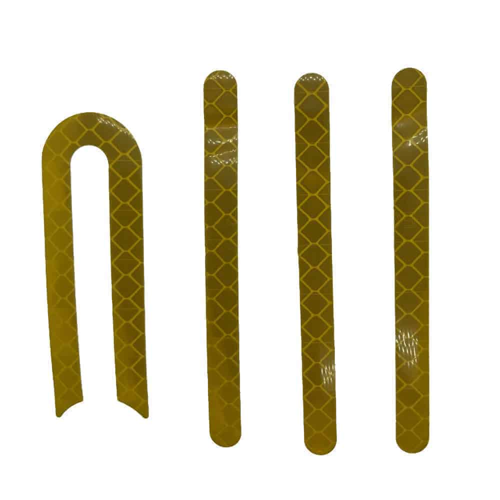 Accesorio para patinetes eléctricos - Kit de pegatinas reflectantes para Xiaomi (Amarillo)
