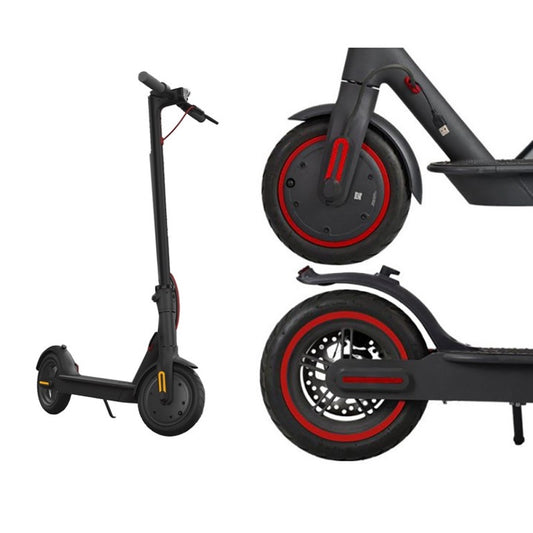 Accesorio para patinetes eléctricos - Pegatina llanta Roja para Xiaomi  (4 unidades)