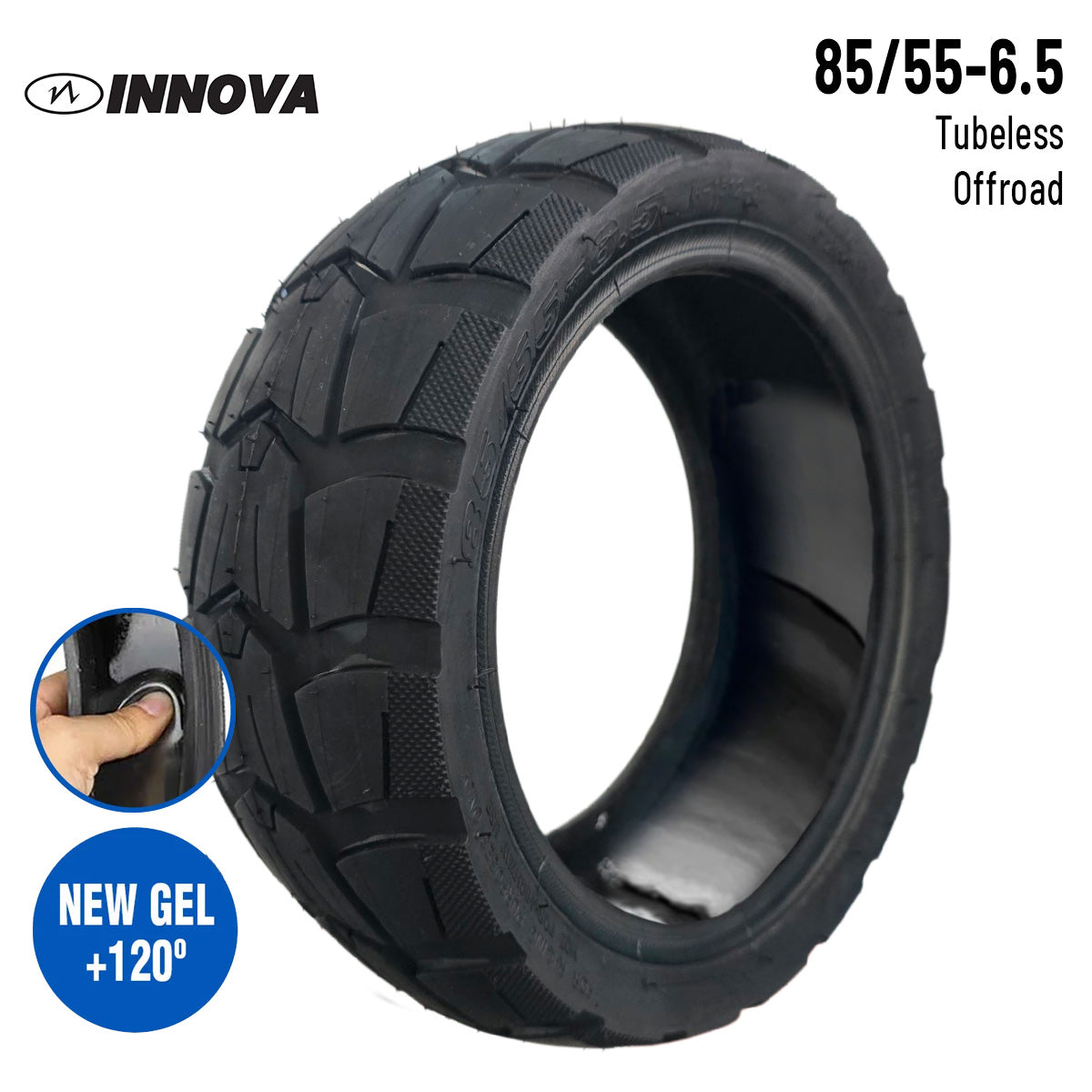 Accesorio para patinetes eléctricos - Neumático 85/55-6,5 Offroad Tubeless  (Con gel antipinchazos)