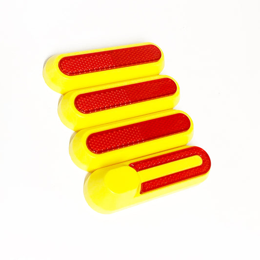 Accesorio para patinetes eléctricos - Tapa embellecedor catadióptrico reflectantes tornillo V2 para Xiaomi Amarillo